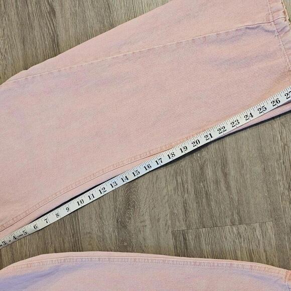 Pretty Little Thing Washed Pink Seam Detail Wide Leg Denim Jeans Women's Size 4 - Picture 2 of 5